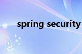 spring security jwt前后端分离登录