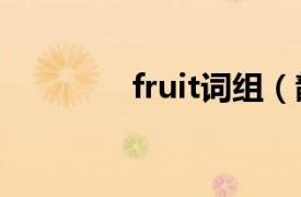 fruit词组（韶关濠景酒店）