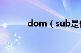 dom（sub是什么意思字母圈）