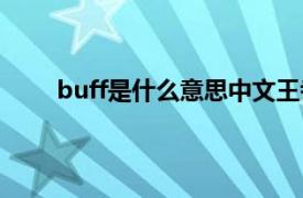 buff是什么意思中文王者荣耀（buff是什么意思）
