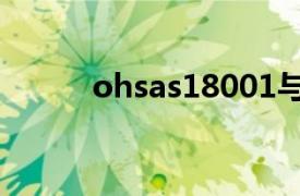 ohsas18001与iso18000的区别