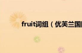 fruit词组（优芙兰国际化妆品 北京有限公司）
