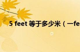 5 feet 等于多少米（一feet多少米相关内容简介介绍）