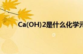 Ca(OH)2是什么化学元素（Ca是什么化学元素）