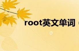 root英文单词（root 英文单词）