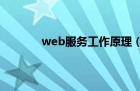 web服务工作原理（Web服务原理和技术）