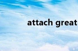 attach great importance to