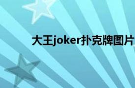 大王joker扑克牌图片（JOKER 扑克中大小王）