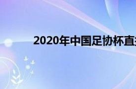 2020年中国足协杯直播（2020年中国足协杯）