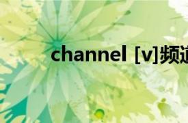 channel [v]频道（Channel [V]）