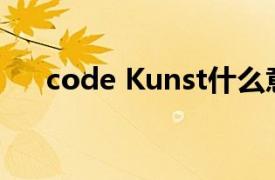 code Kunst什么意思（Code Kunst）