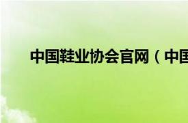 中国鞋业协会官网（中国鞋业网相关内容简介介绍）