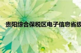 贵阳综合保税区电子信息省级外贸转型升级基地相关内容介绍