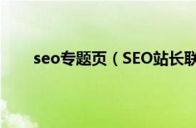 seo专题页（SEO站长联盟论坛相关内容简介介绍）