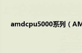 amdcpu5000系列（AMD5000 相关内容简介介绍）
