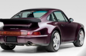 罕见的1994年保时捷911Turbo3.6看起来绝对令人惊叹的紫水晶金属漆