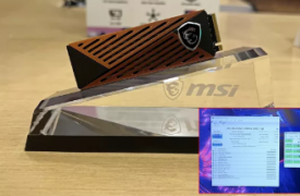 MSI PCIe 5.0 SSD 首次亮相 读取速度为 12 GBps