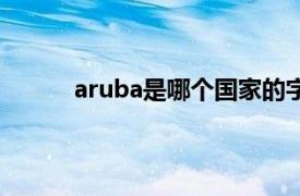 aruba是哪个国家的字母（aruba是哪个国家）