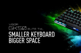微星推出Vigor GK50 Elite TKL机械键盘