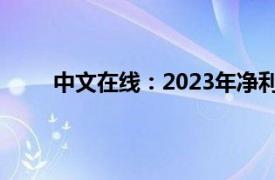 中文在线：2023年净利润8943.7万元，同比扭亏