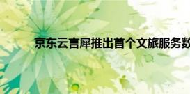 京东云言犀推出首个文旅服务数字人“花木兰”